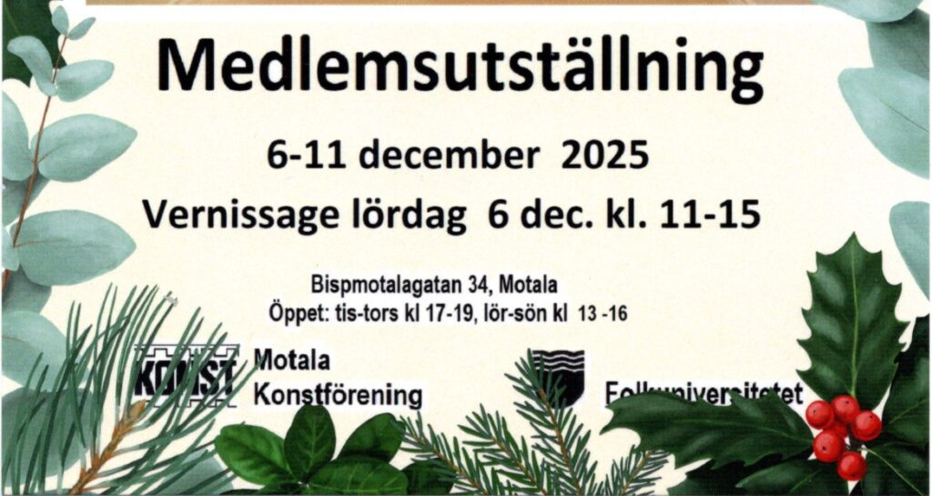 Vernissagekort Medlemsutställning 2025